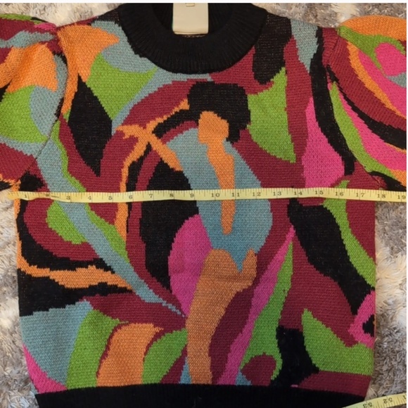 NWT! Farm Rio The Dancer Multicolor Sweater - Picture 2 of 4